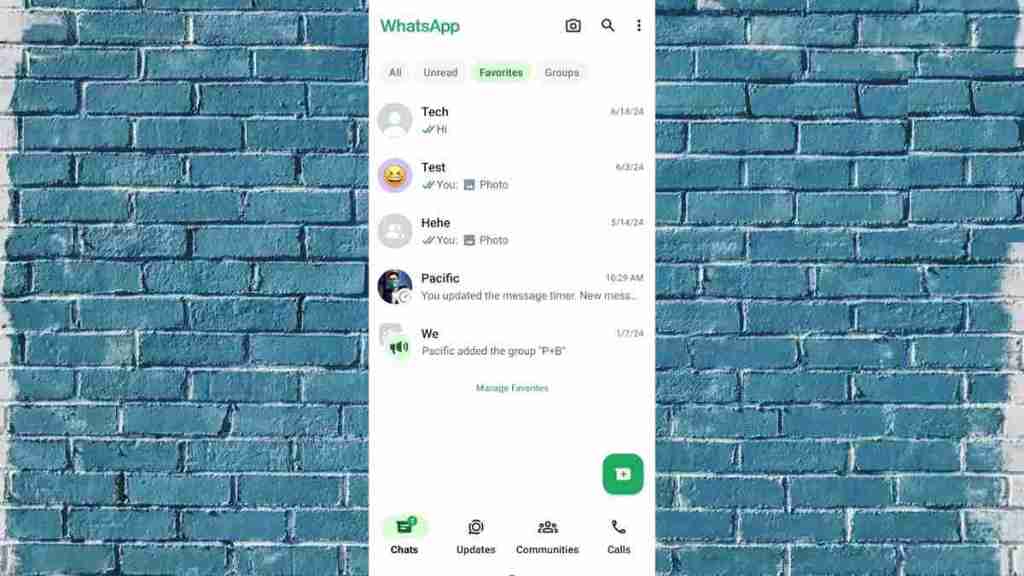 Fitur Favorites Chat WhatsApp untuk Kontak atau Grup&nbsp;Penting